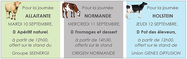 agenda des manifestations lors du Space 2019